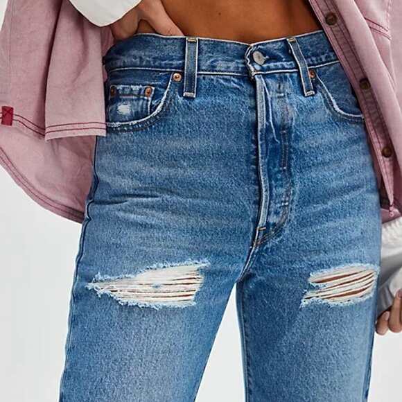 Levi_s Ribcage Straight Ankle Jeans / Live For The Music - Picture 4 of 5